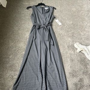 Calvin Klein Black/White Jumpsuit NWT Sz 12
